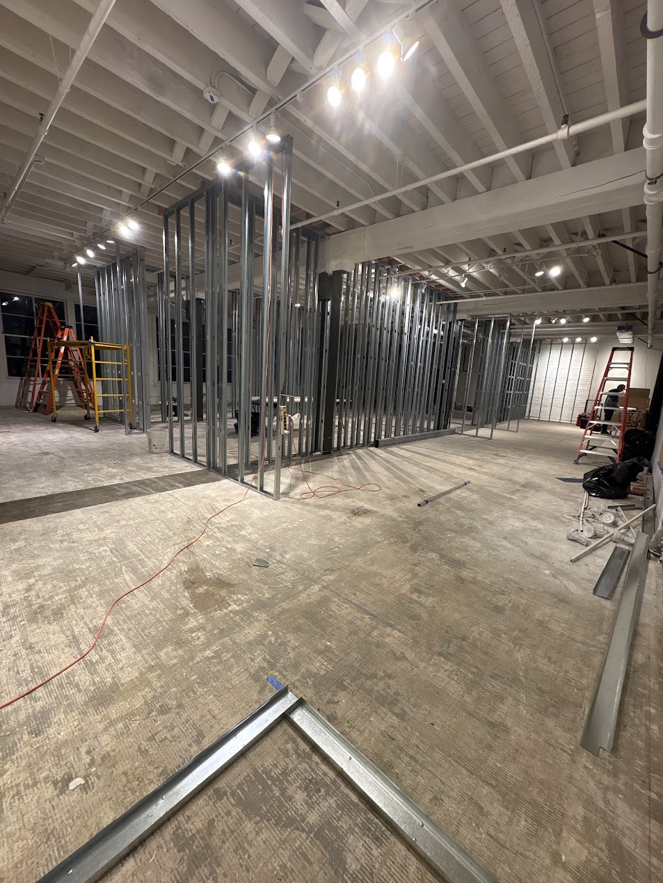 Completed wall section